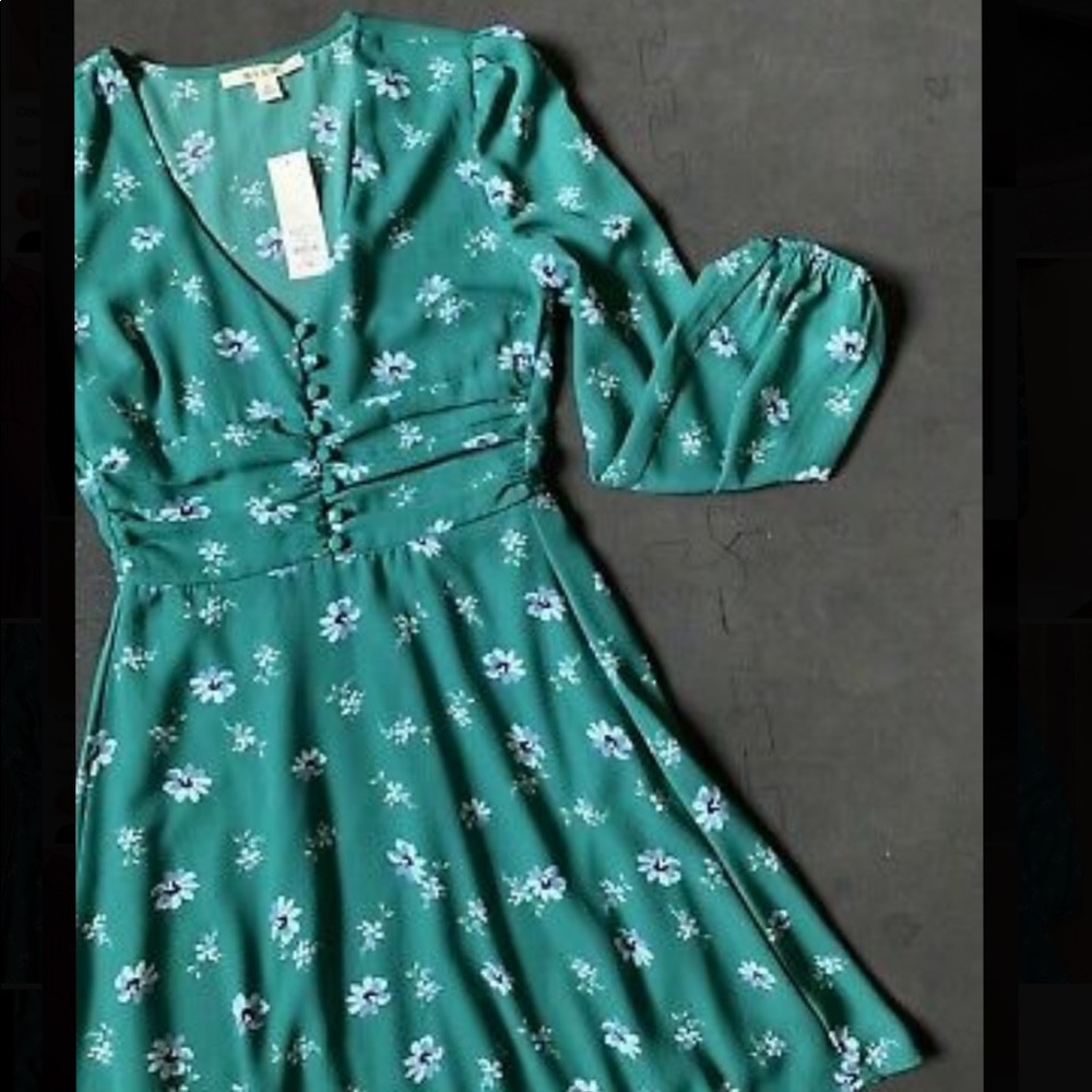 Miami Green Floral Dress New Without Tags